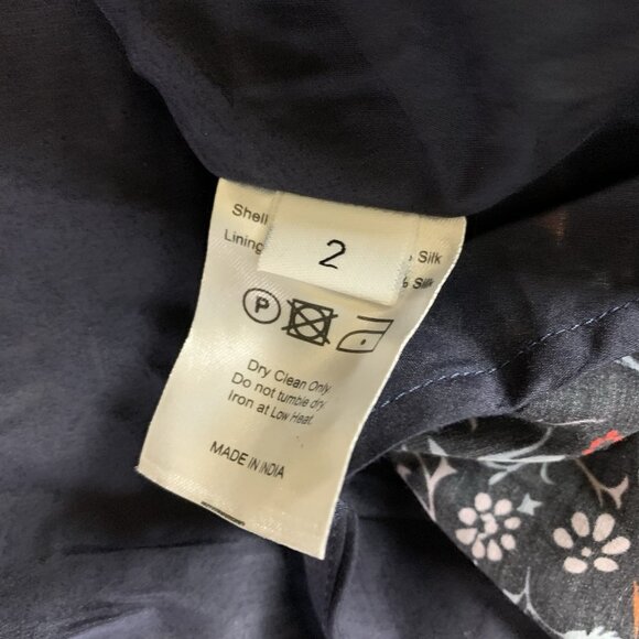 Elliette Tate Silk Blend Floral Fit And Flare Mini Dress Long Sleeve Boho 2 - Picture 5 of 6